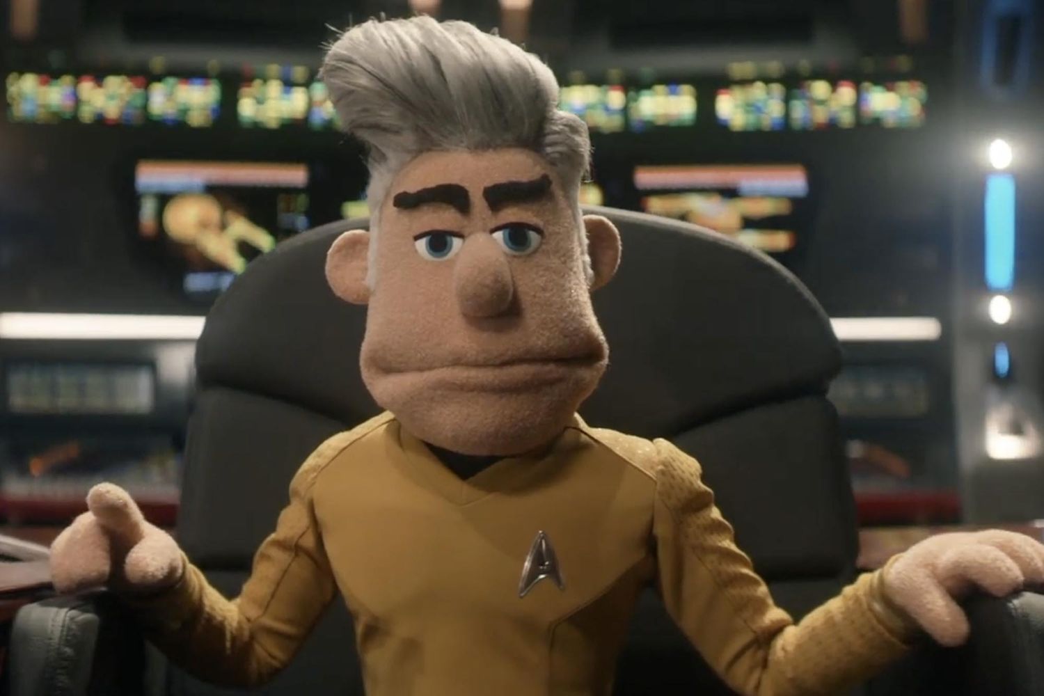 “Star Trek: Unusual New Worlds” season 4 goes into the puppet-verse — See Anson Mount get Muppet-ized by Jim Henson Co.