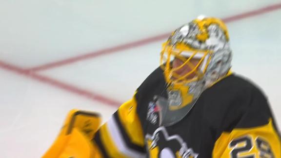 Fleury bids emotional farewell in final Pens recreation