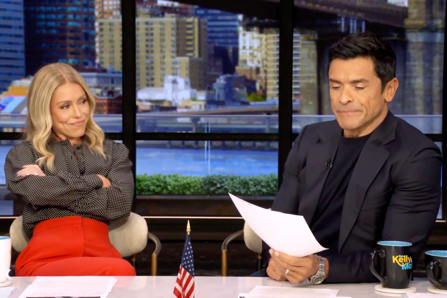 Kelly Ripa and Mark Consuelos bicker on air after she suggests getting ‘airport divorce’ on“ Reside”: ‘Not cool’