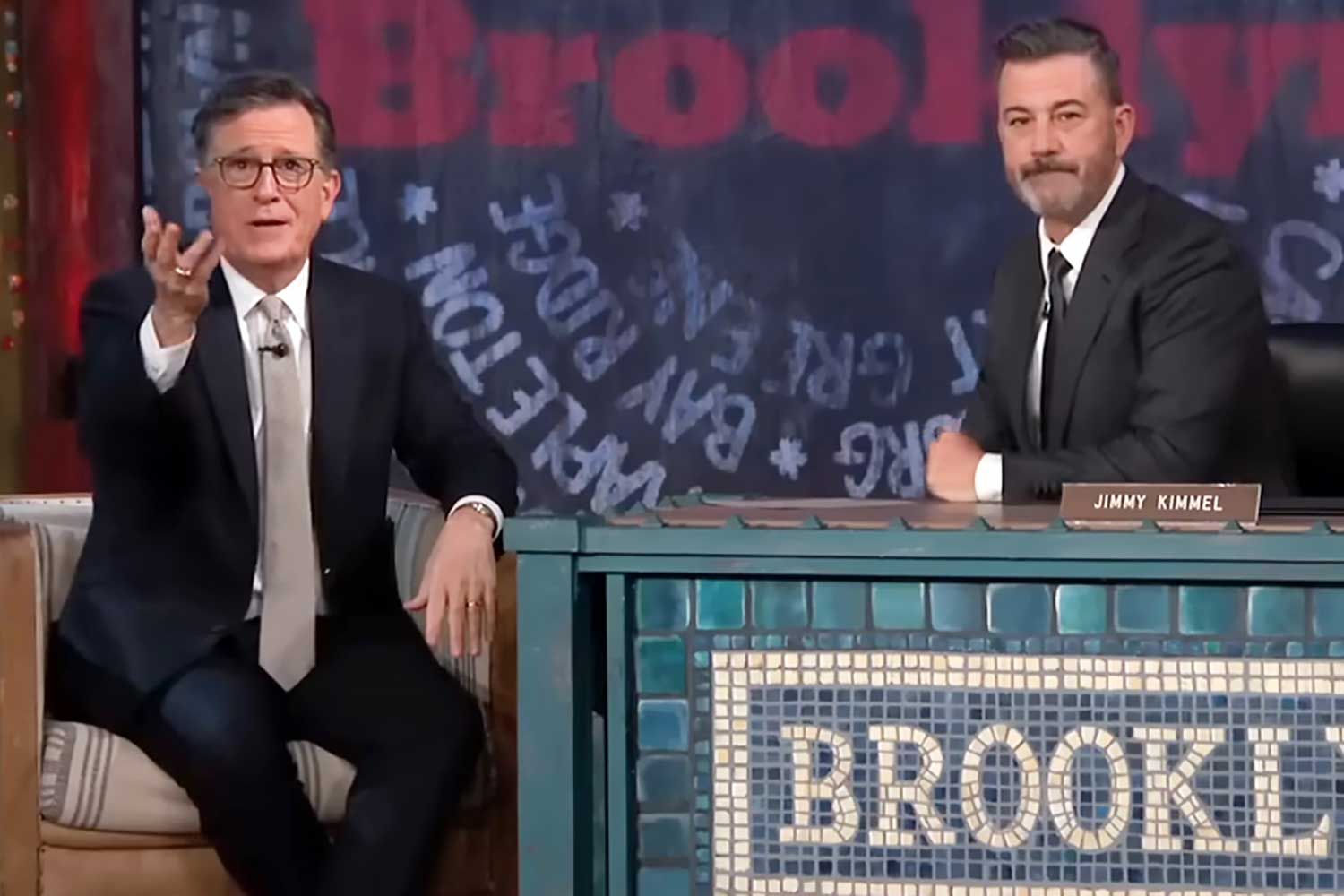 Stephen Colbert reveals video of the second he discovered of Jimmy Kimmel’s suspension: ‘I will be proper again’