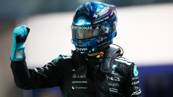 Russell takes shock Singapore pole over Verstappen