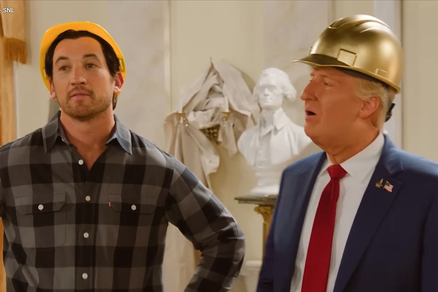 Miles Teller spoofs “Property Brothers,” White Home transform on “SNL”: ‘Nothing says democracy like a crown, proper?’