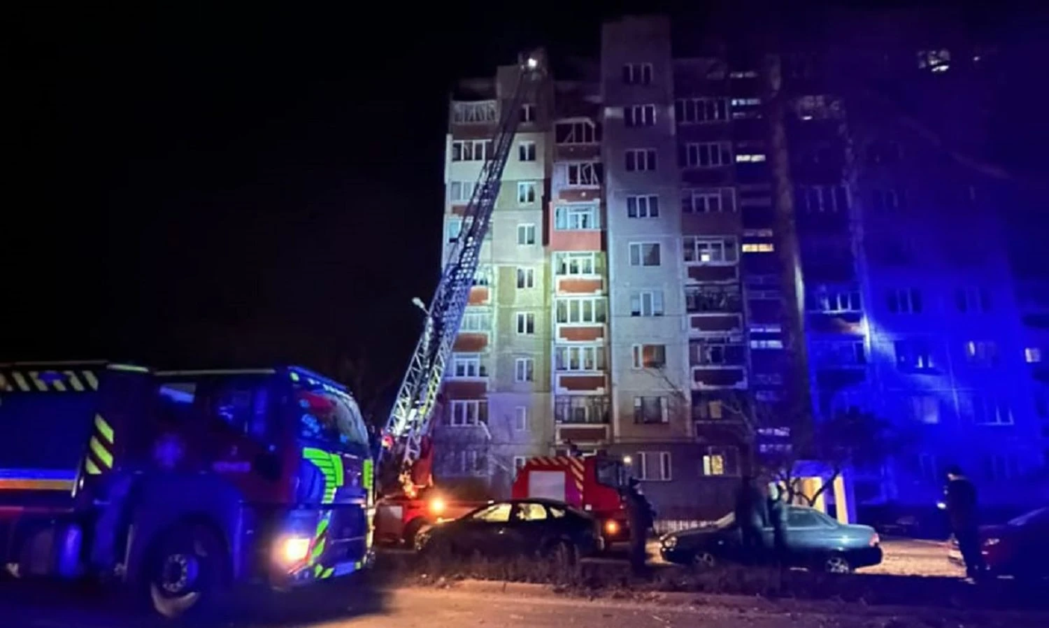 Rescuers confirmed footage of the aftermath of a Russian drone assault on Chernihiv