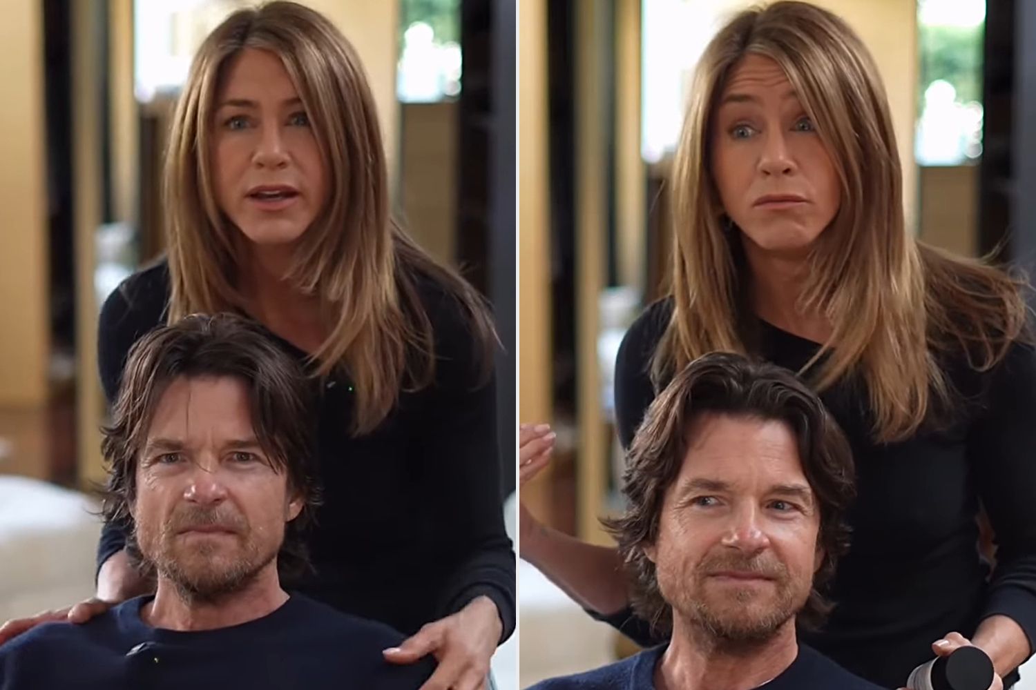 Jennifer Aniston insists Jason Bateman’s hair is ‘envied by each man’ she is aware of